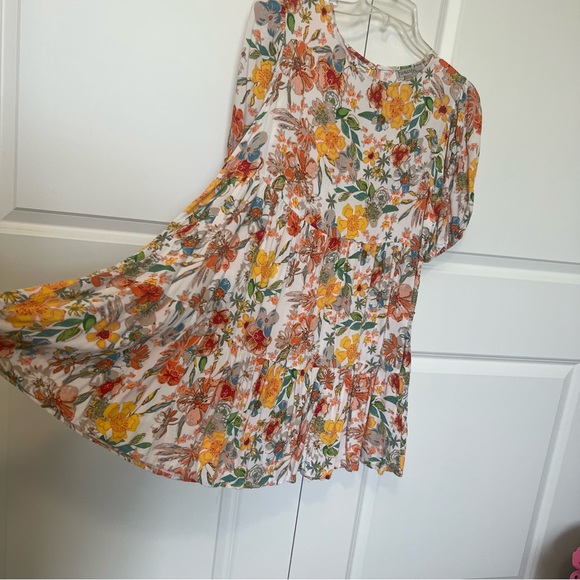 puff-sleeve tiered babydoll prairie summer dress boutique cottagecore milkmaid - Picture 7 of 15